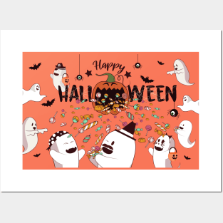 Halloween Ghost Party Posters and Art